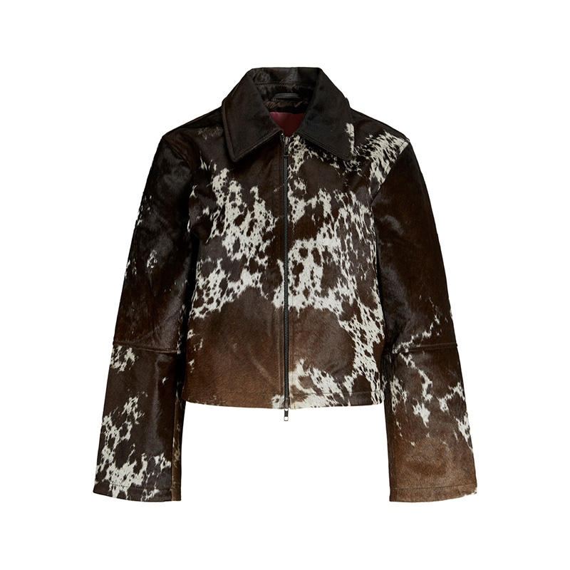 Real Fur Leather Fashion Jacket for Women - Image 2