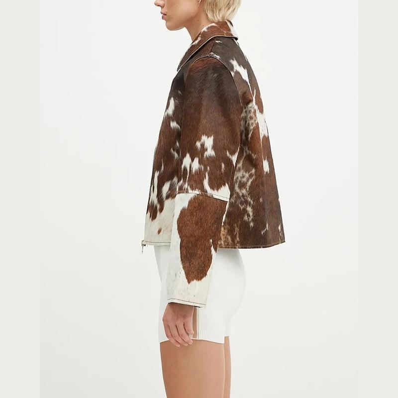 Real Fur Leather Fashion Jacket for Women - Image 3