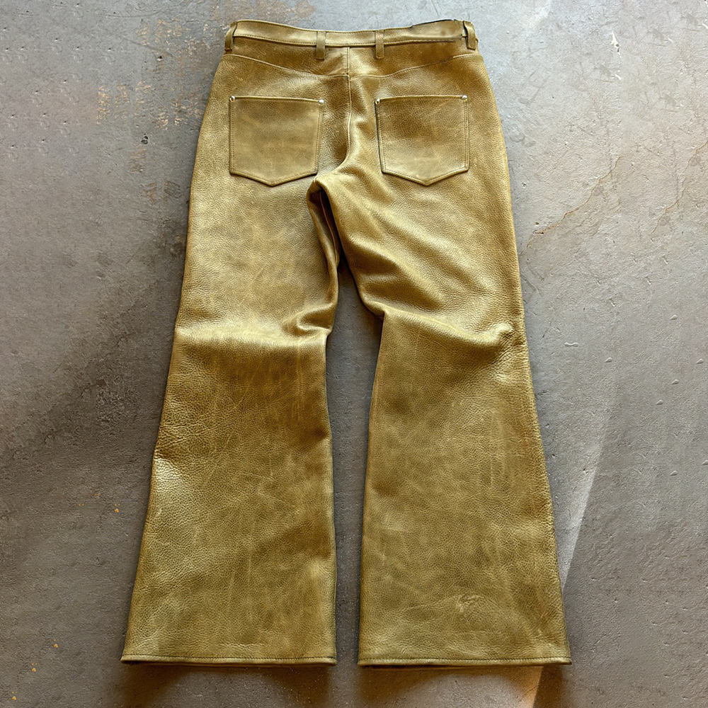 Leather Fashion Pant with vintage waxed effect - Image 2