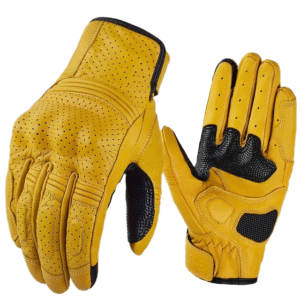 Short Cuff Perforated Motorbike Gloves for Summer Ride